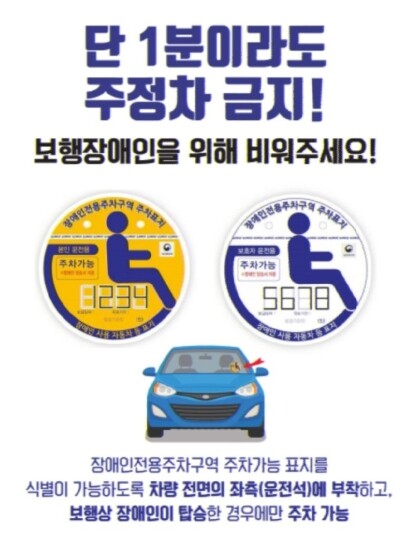 고양시, 장애인 주차표지 부당사용 예...