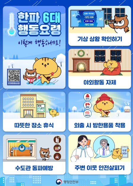 행정안전부, 한파쉼터부터 고속도로 제설까지, 올겨울 한파·대설 선제적으로 대비한다