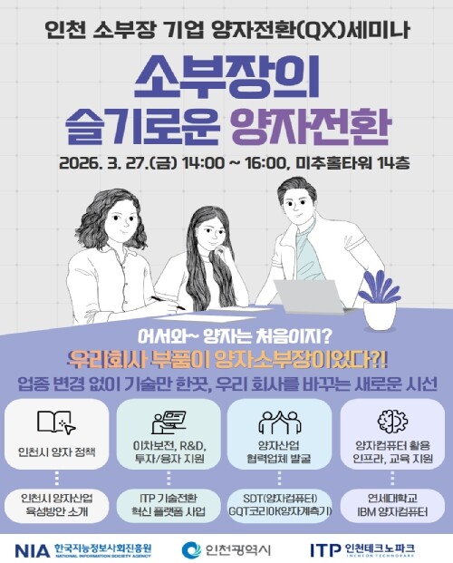 인천시, 양자 클러스터 조성 속도.....