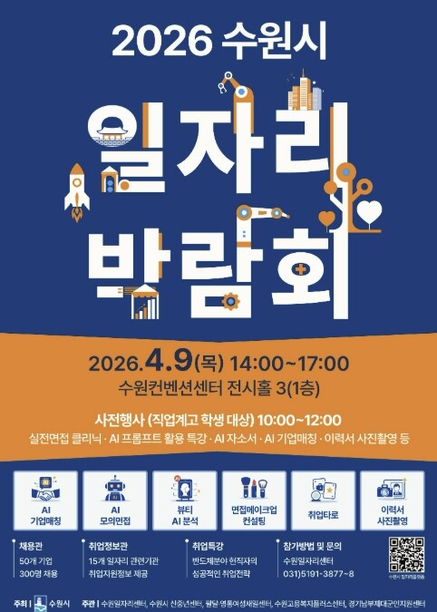 2026 수원시 일자리박람회, 9일 ...